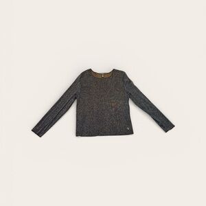 Victoria's Secret Shimmering Black Long Sleeve Blouse